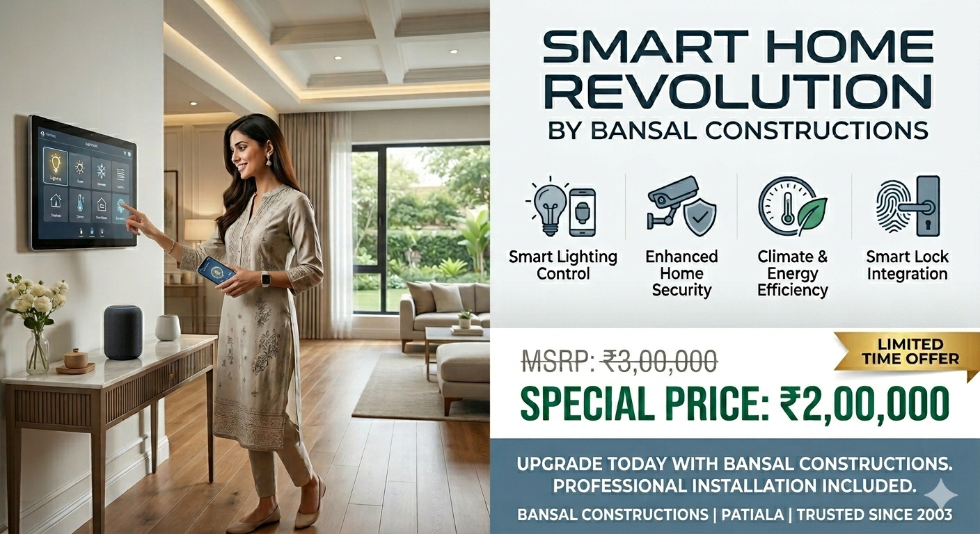 Smart Home Control Panel and Modern Living Room